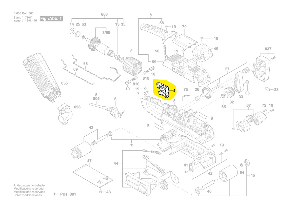 Interrupteur réf. 1 619 X06 336 pour PBS 75 A